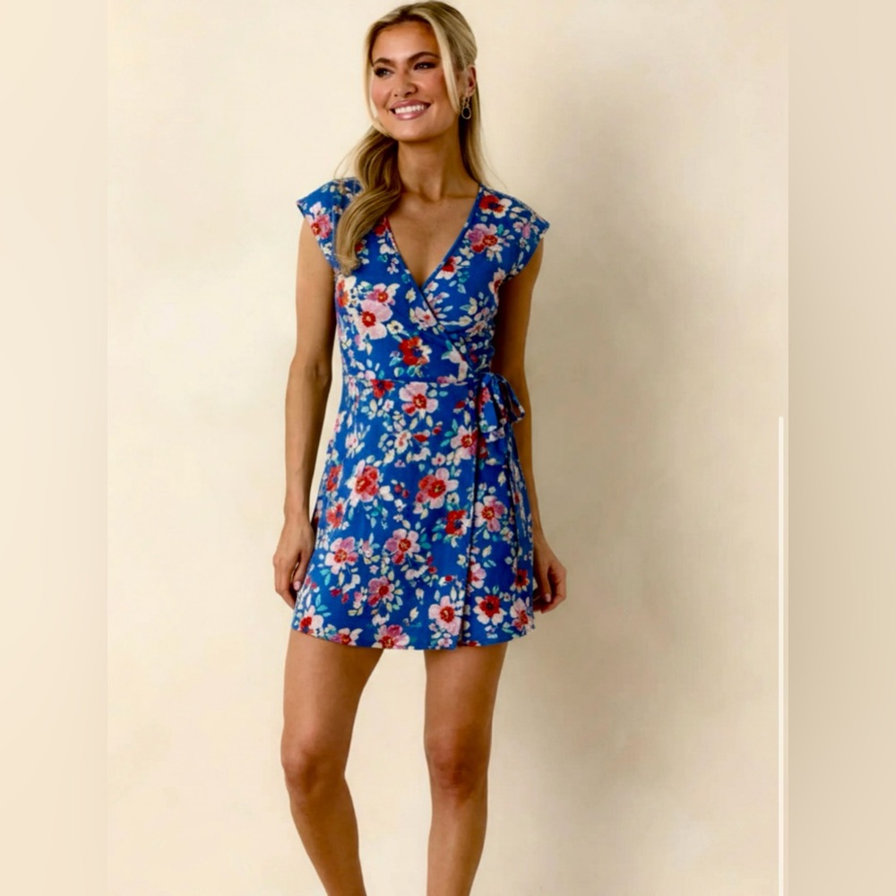 Yumi Kim royal  blue w multi flower dress